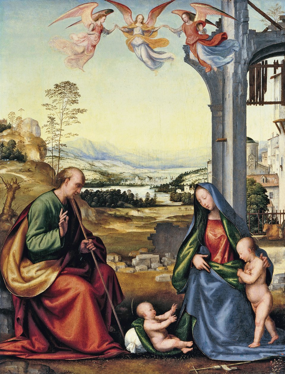A Szent Család Keresztelő Jánossal alkotó: Fra Bartolommeo