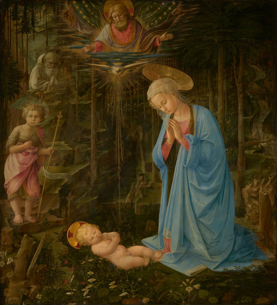 Az imádkozás az erdőben alkotó: Fra Filippo Lippi