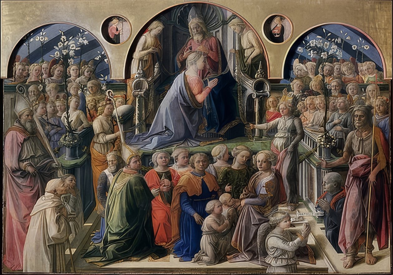 A Szűz koronázása. 1441 alkotó: Fra Filippo Lippi