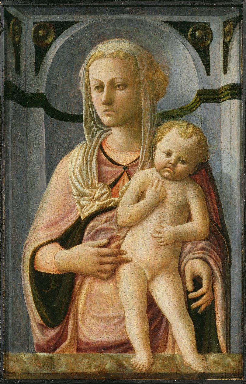 Madonna és gyermek, részlet, 1435 körül (tempera a panelen) alkotó: Fra Filippo Lippi
