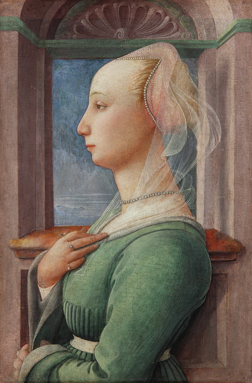 Egy fiatal nő profilportréja alkotó: Fra Filippo Lippi