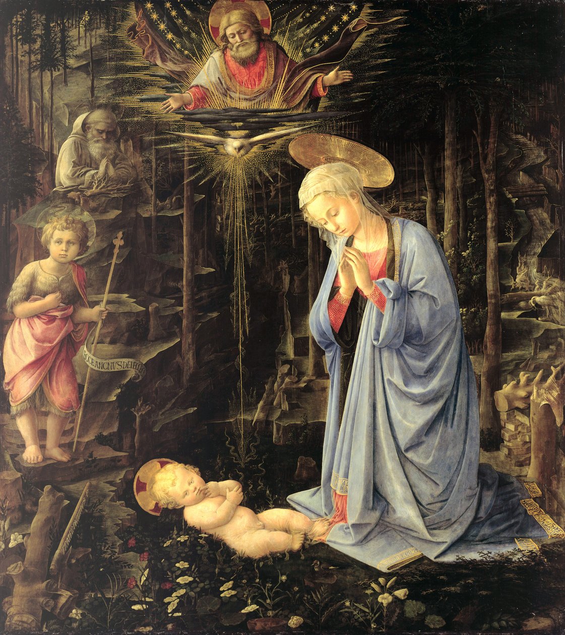 Imádás az erdőben, 1459 alkotó: Fra Filippo Lippi