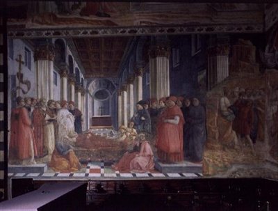 Szent István ereklyéinek ünnepe (Szent István vértanúságának egy részét mutatja be), 1452-66 (lásd még: 63780 és 63781) alkotó: Fra Filippo Lippi
