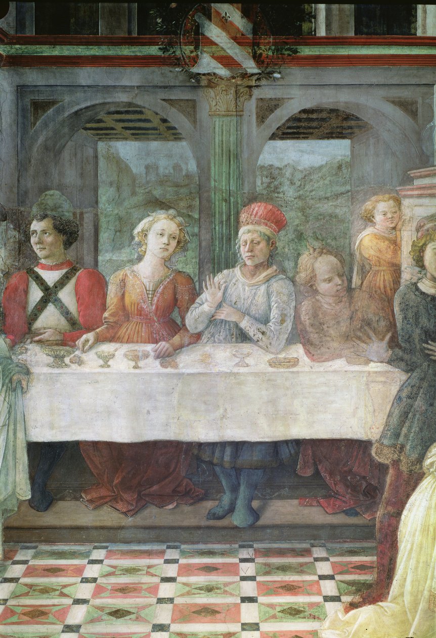 Heródes ünnepe: a központi asztali freskó figuráiról lásd még 60431 és 60432 alkotó: Fra Filippo Lippi
