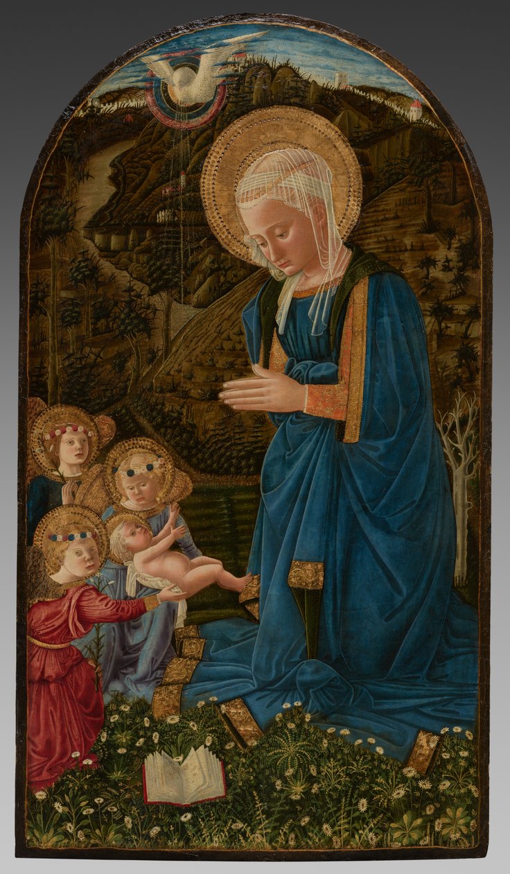 Szűz Mária a gyermekkel és angyalokkal alkotó: Fra Filippo Lippi