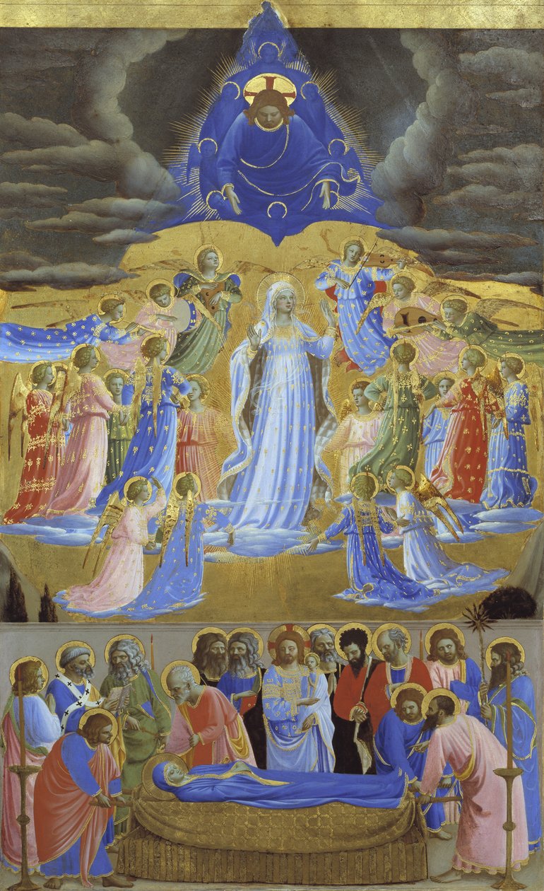 Szűz halála és mennybemenetele, 1432 körül alkotó: Fra Giovanni Angelico da Fiesole