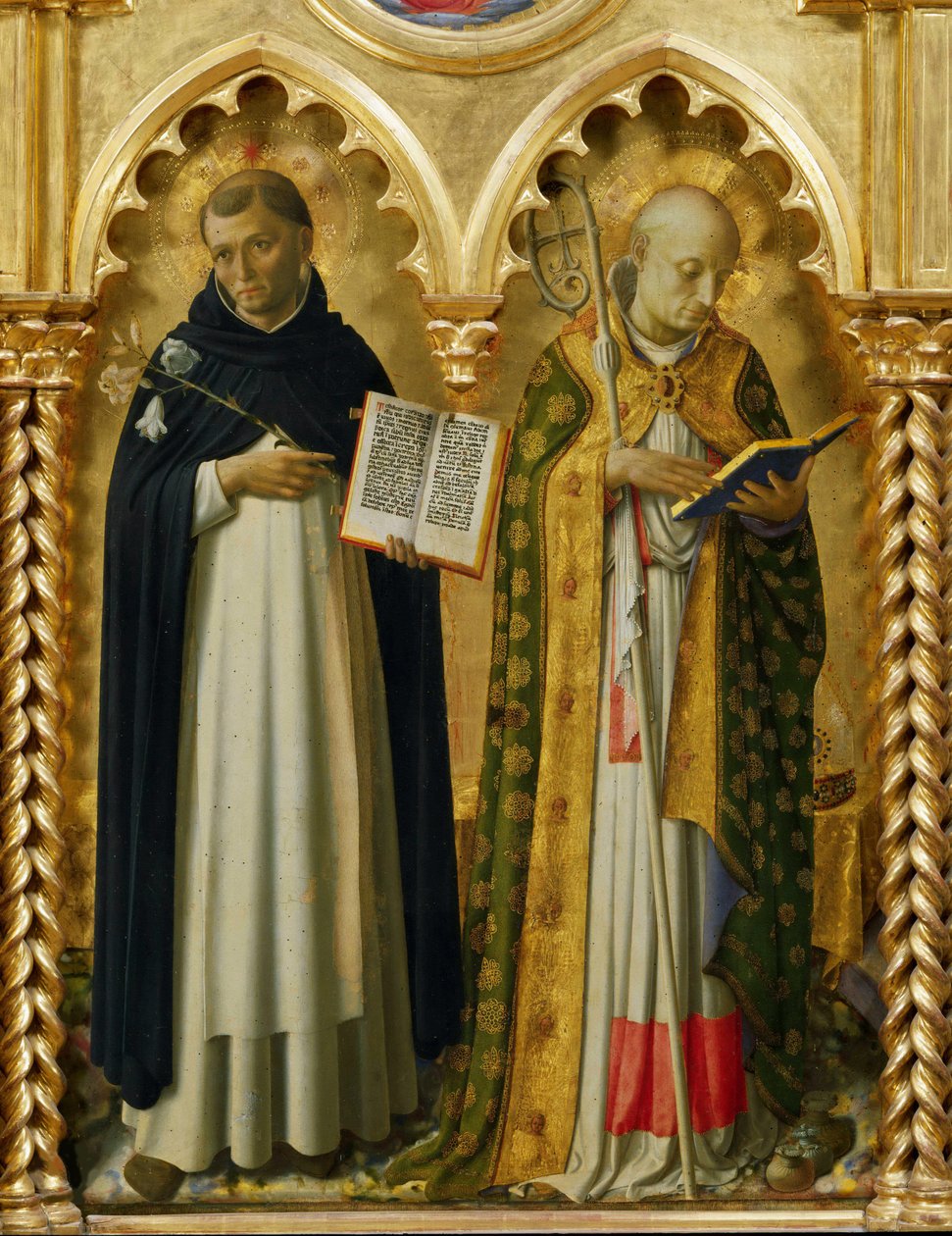 Bari Szent Domonkos és Miklós a perugiai oltárról, 1437 körül. alkotó: Fra Giovanni Angelico da Fiesole