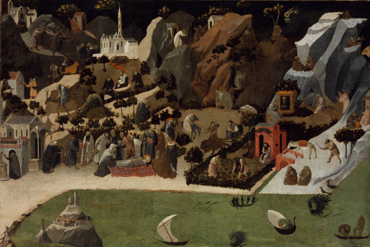 Jelenetek Thebaid sivatagi atyák életéből alkotó: Fra Giovanni Angelico da Fiesole