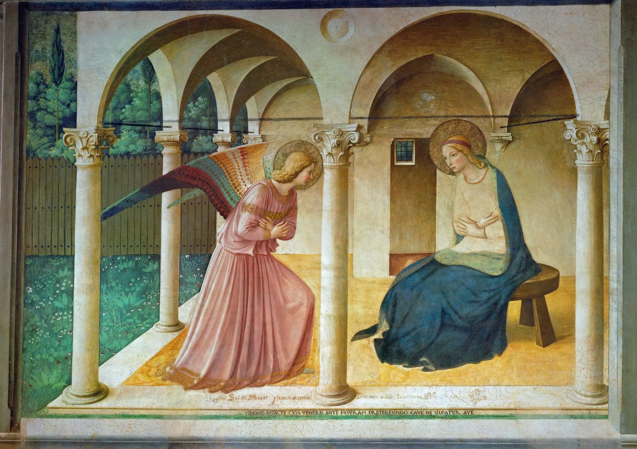 Az Angyali üdvözlet. alkotó: Fra Giovanni Angelico da Fiesole
