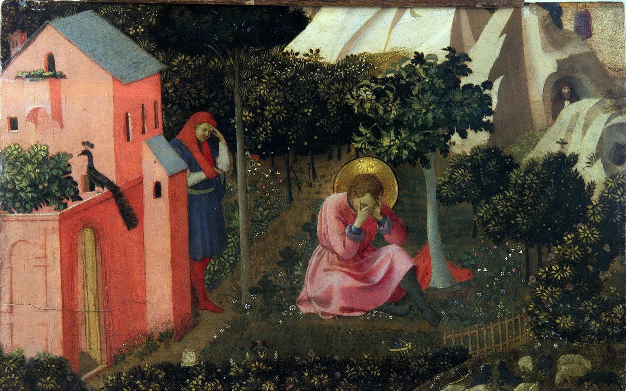 Szent Ágoston megtérése, kb. 1430-1435. alkotó: Fra Giovanni Angelico da Fiesole