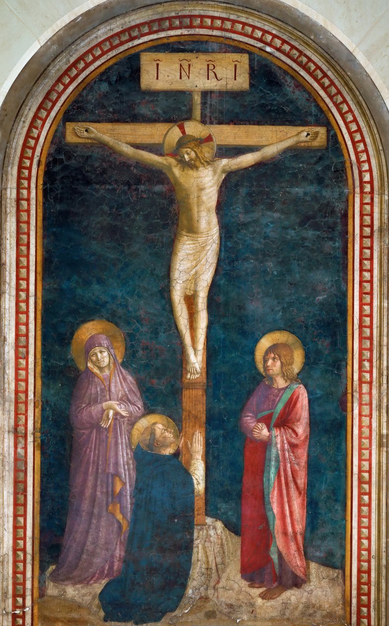 A keresztre feszítés Szent Domonkossal, c. 1440 alkotó: Fra Giovanni Angelico da Fiesole