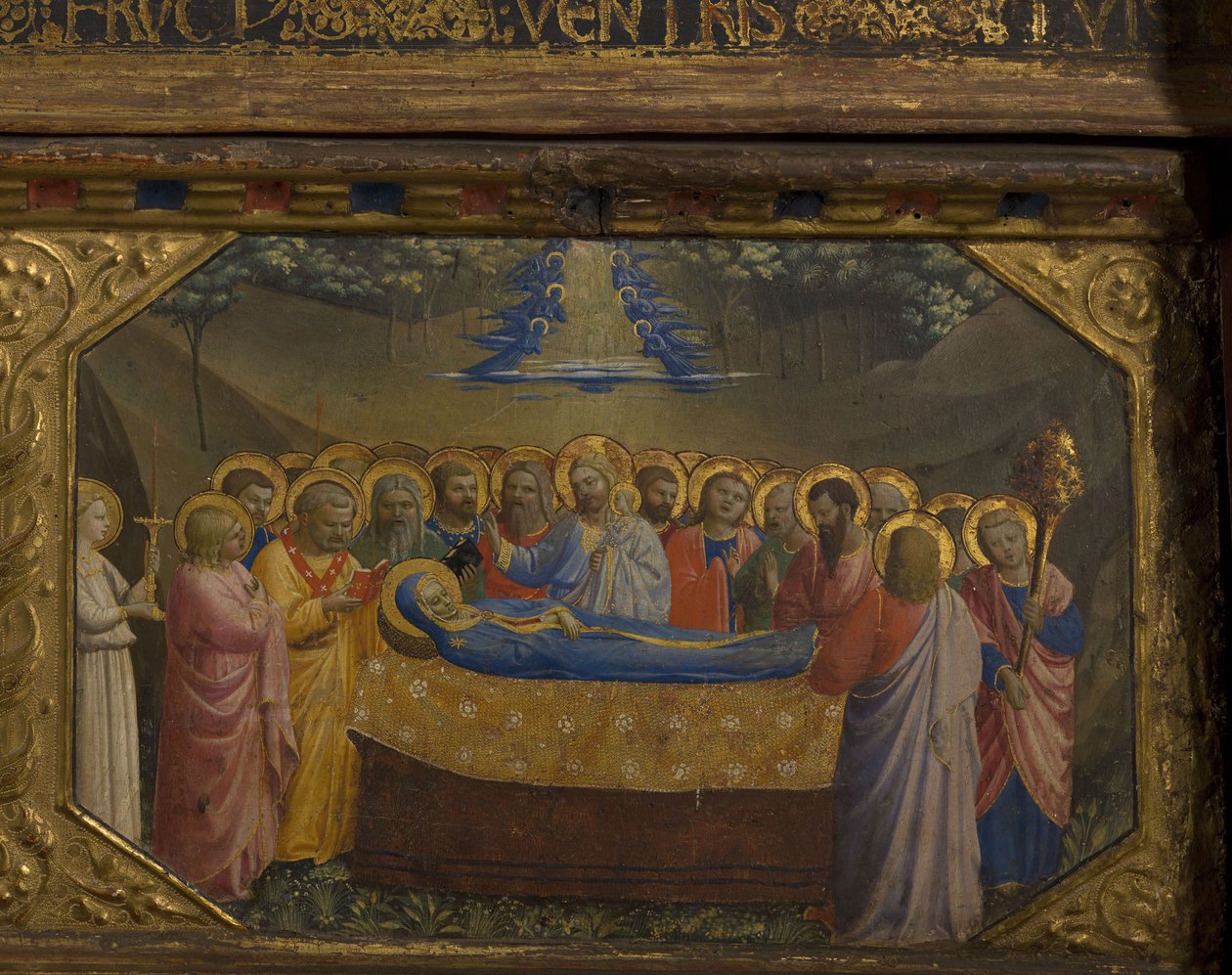 A Szűz halála Az Angyali üdvözlet retable 5 Predella jelenettel, 1430-1432 alkotó: Fra Giovanni Angelico da Fiesole