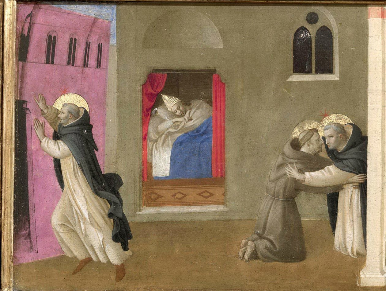 Innocent pápa álma III. Cortona poliptichon részlet a predelláról, 1437 körül. alkotó: Fra Giovanni Angelico da Fiesole