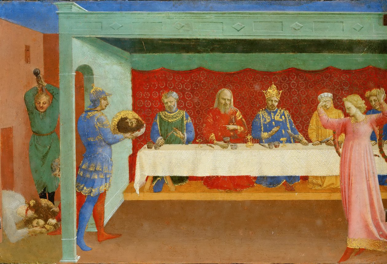 Heródes ünnepe és Keresztelő Szent János lefejezése, 1430 körül alkotó: Fra Giovanni Angelico da Fiesole