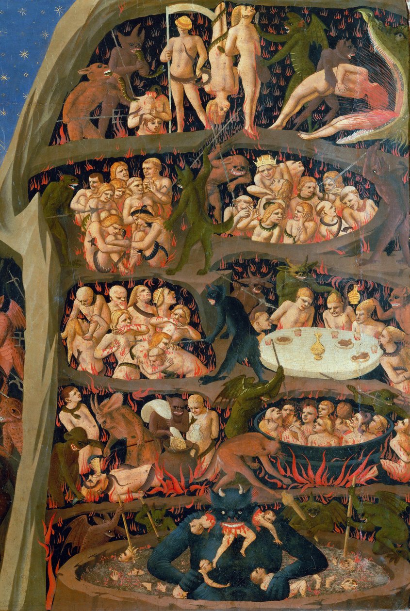 Az utolsó ítélet részlete, 1432 körül. alkotó: Fra Giovanni Angelico da Fiesole