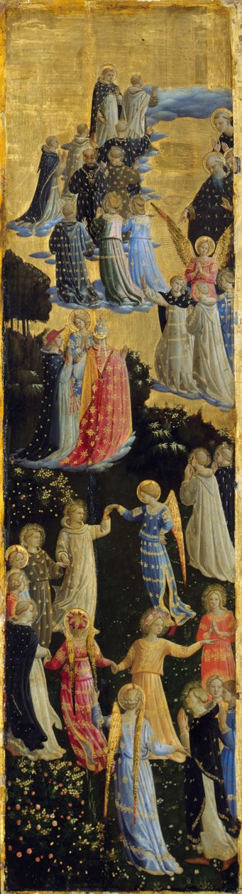 Az utolsó ítélet szárnyas oltárja, bal oldali tábla, 15. század eleje alkotó: Fra Giovanni Angelico da Fiesole