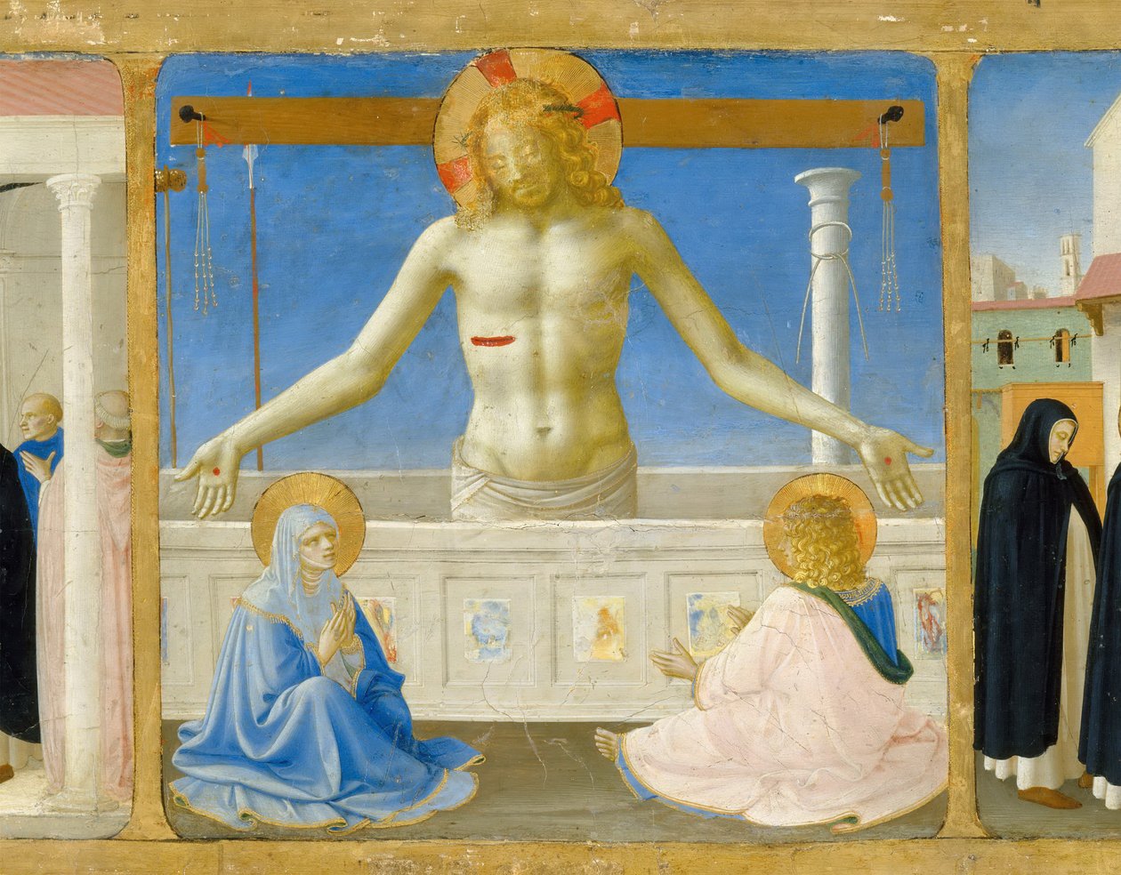 A Szűzanya koronázása című retabella feltámadása, Predella, 1430 körül alkotó: Fra Giovanni Angelico da Fiesole