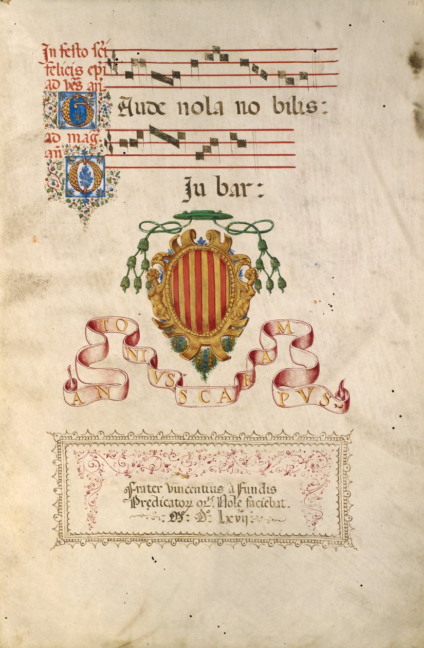 A címer alkotó: Fra Vincentius a Fundis