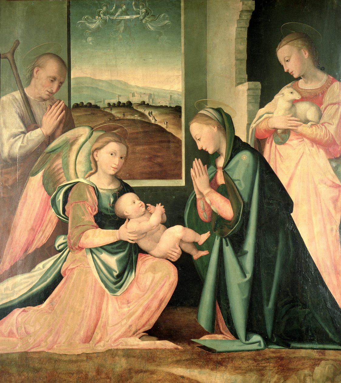 A Szent Család Szent Ágnessel alkotó: Fra da Pistoia Paolino