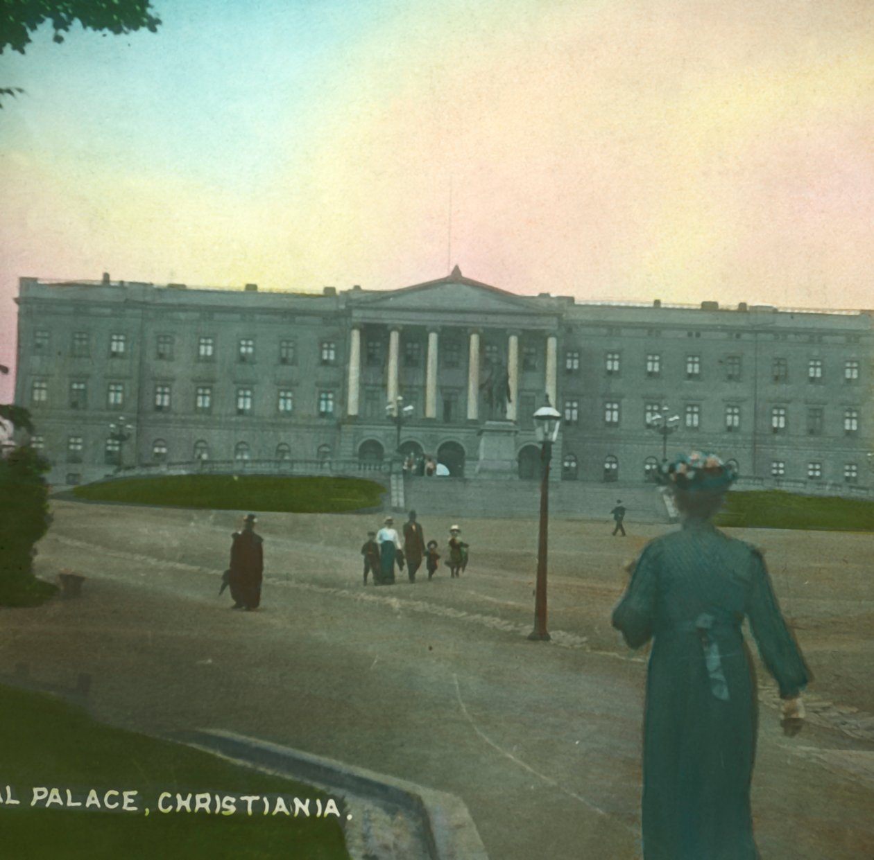 Királyi palota, Christiania, Oslo, Norvégia, 19. század vége – 20. század eleje. alkotó: Fradelle and Young