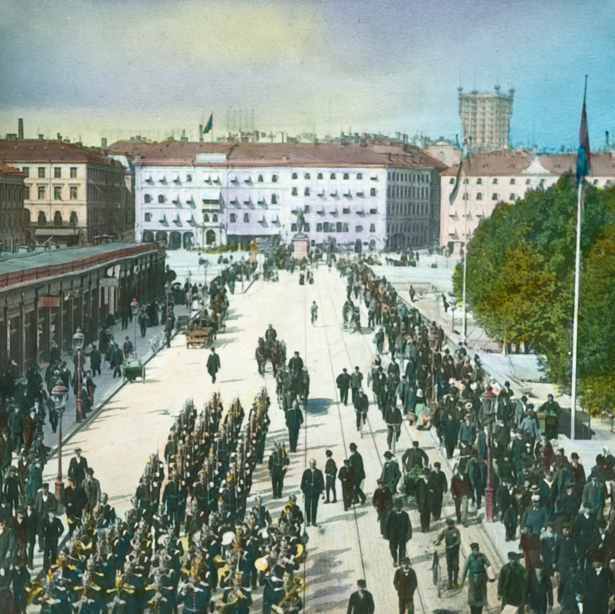Kilátás a palotából, Stockholm, Svédország, 19. század vége-XX. század eleje. alkotó: Fradelle and Young