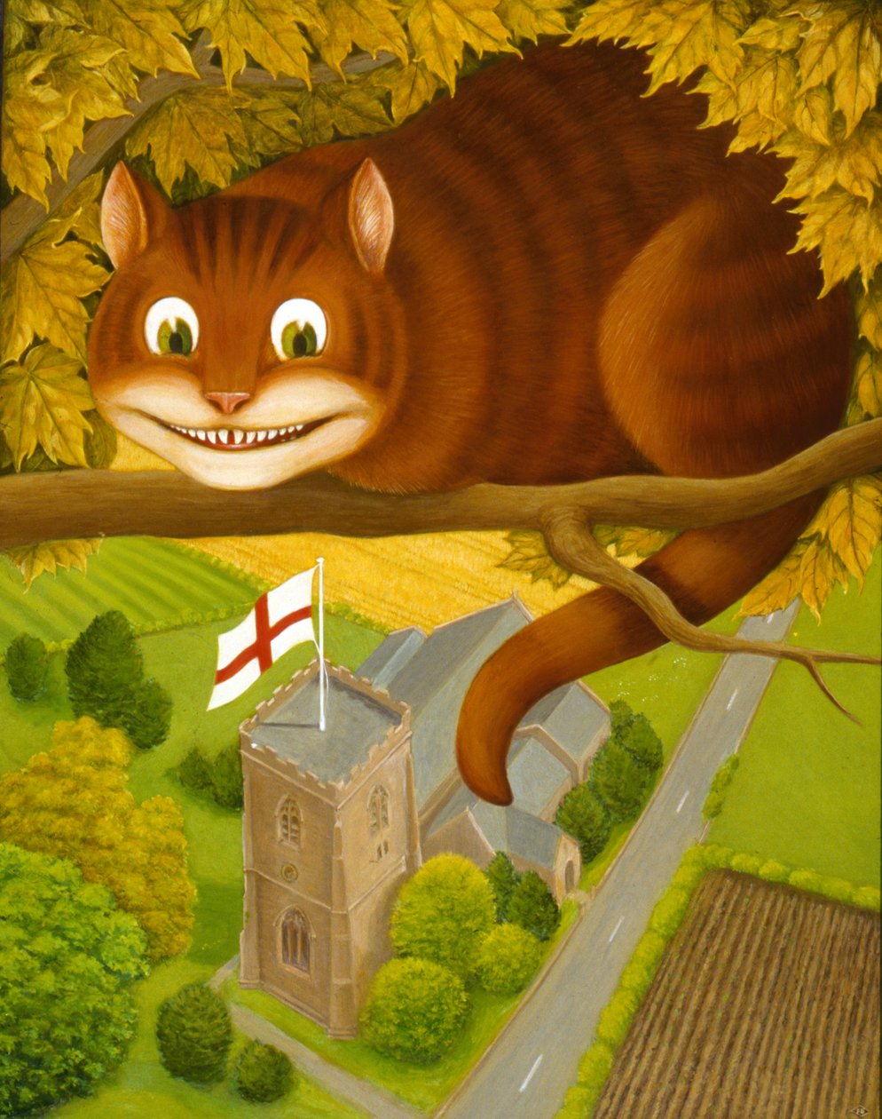 A Cheshire Cat Daresburyben alkotó: Frances Broomfield