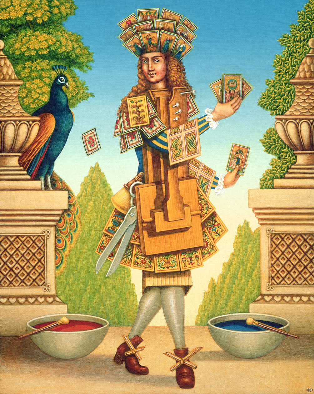 Cartomancy, 2004 (olaj és tempera papíron) alkotó: Frances Broomfield