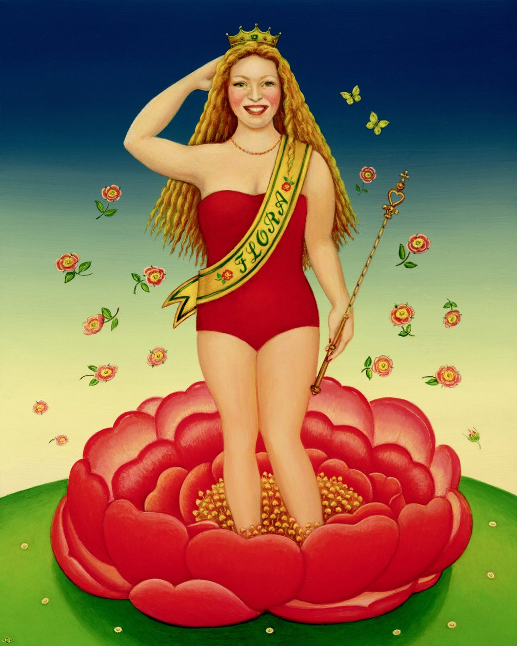 Flora, 2000 (olaj és tempera a panelen) alkotó: Frances Broomfield