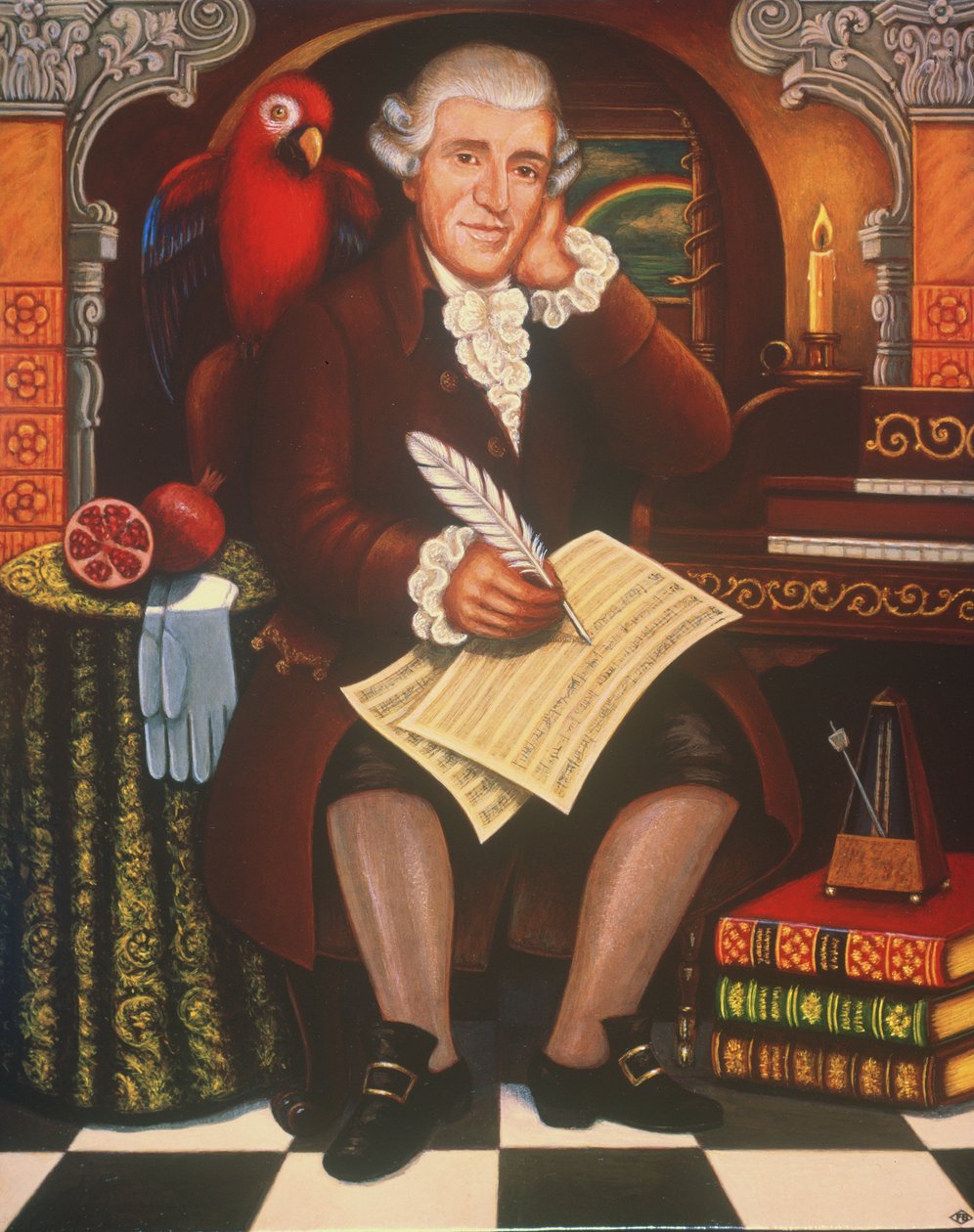 Haydn teremtése, 2006 (olaj és tempera a panelen) alkotó: Frances Broomfield