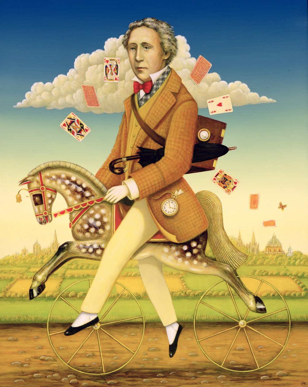 Lewis Carroll (1832-98) 2001 (olaj és tempera a panelen) alkotó: Frances Broomfield