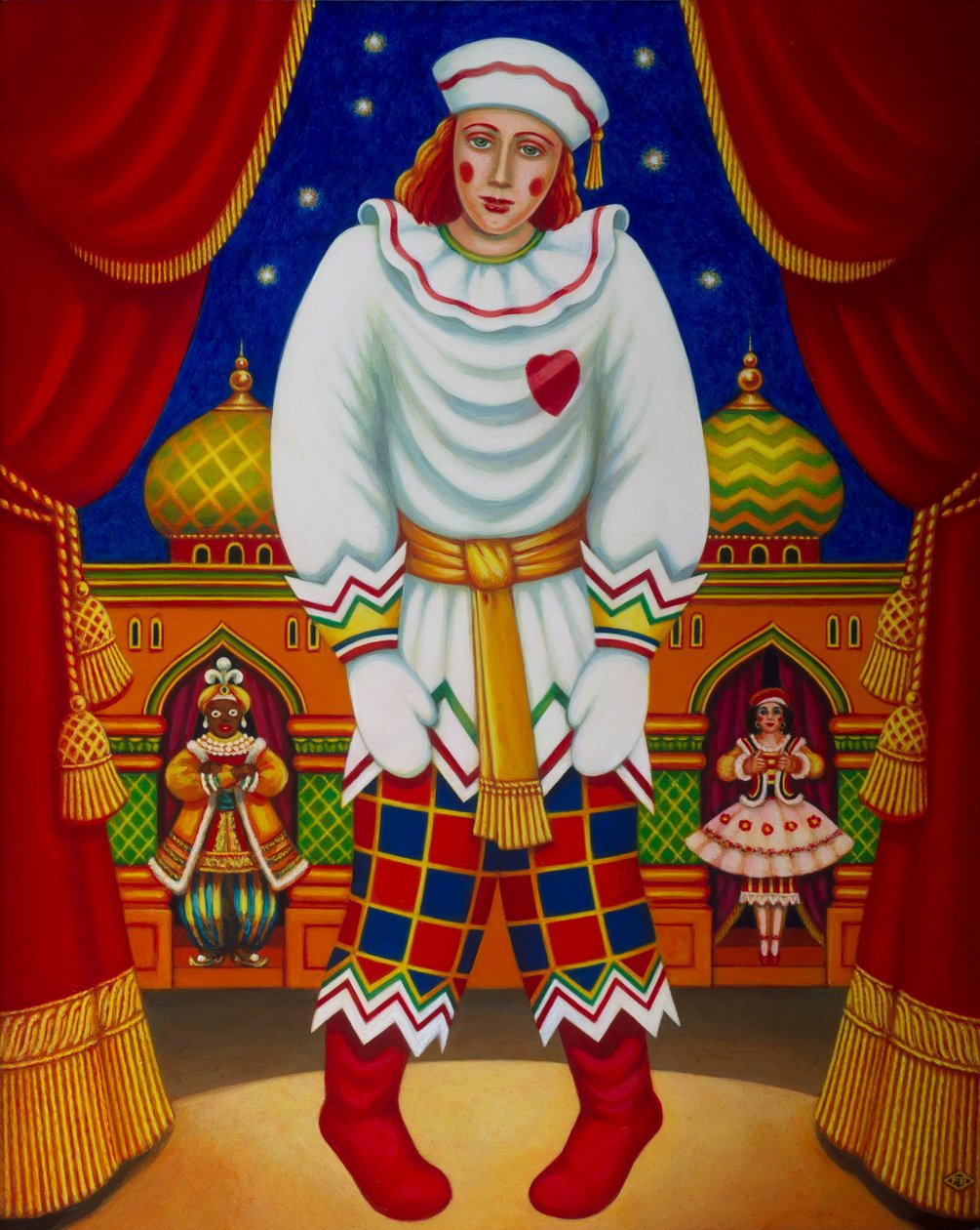 Petrushka, 2011 (olajok és tempera a panelen) alkotó: Frances Broomfield