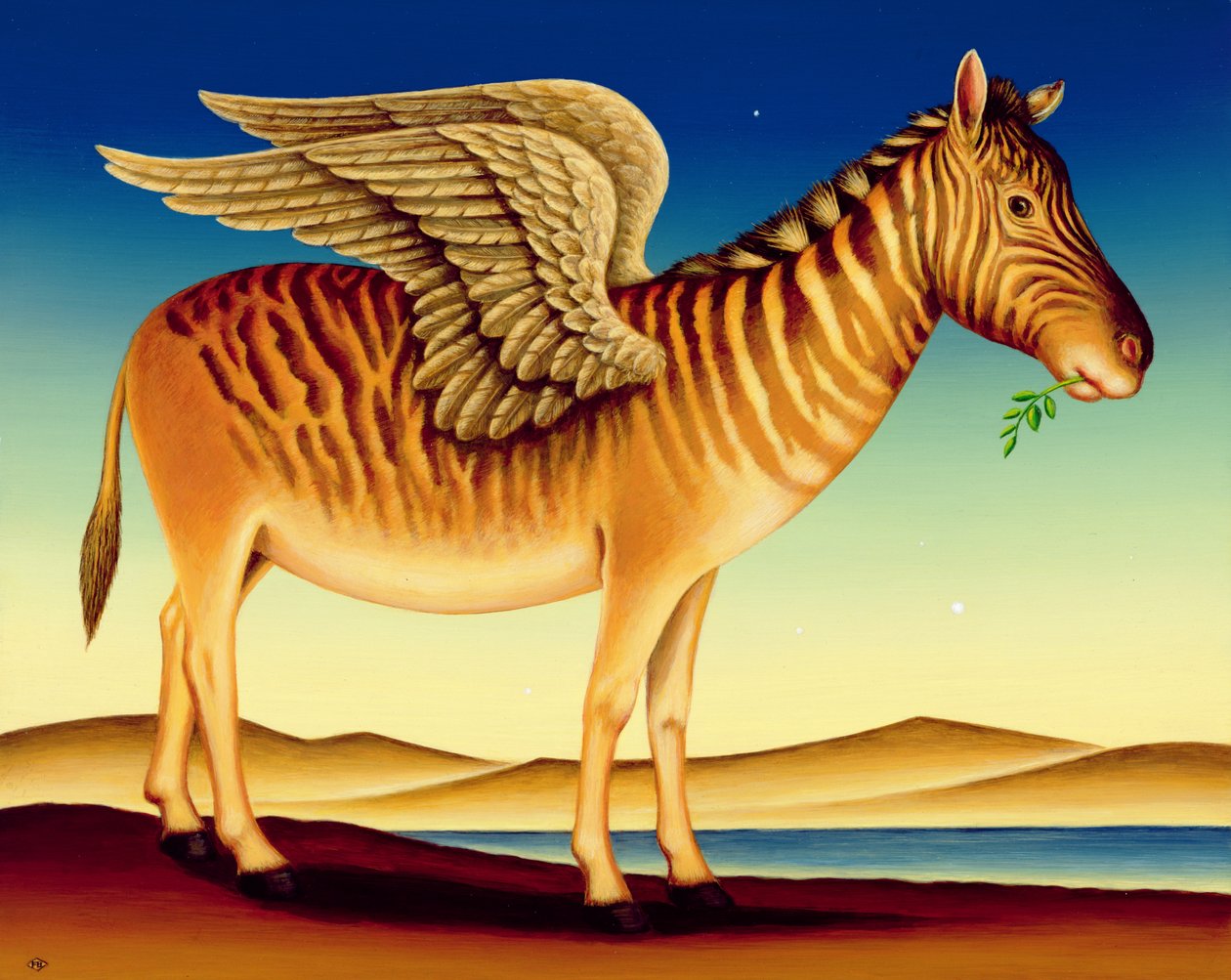Quagga, 2000 (olaj és tempera a panelen) alkotó: Frances Broomfield