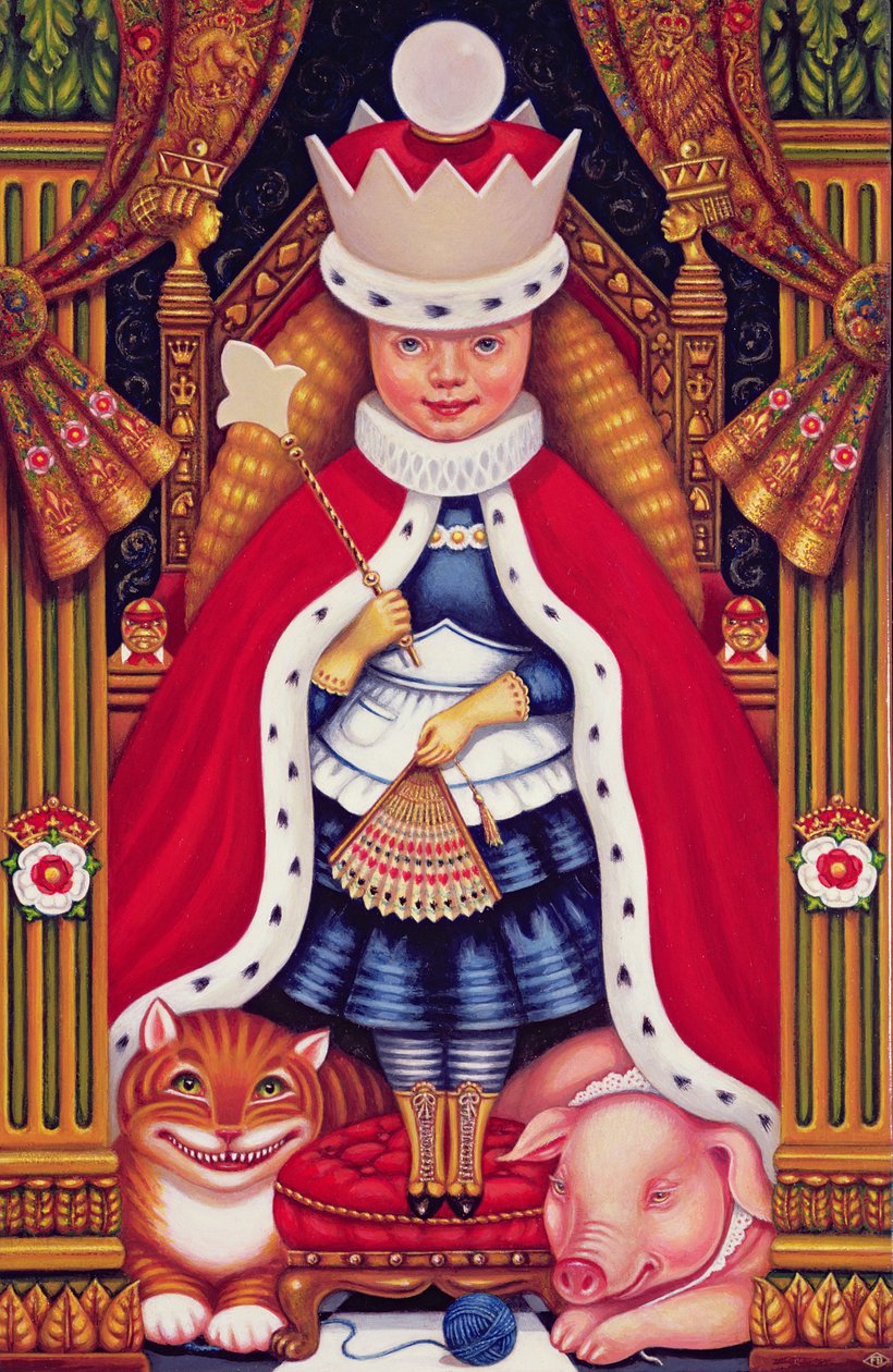 Alice királynő, 2008 (olaj és tempera a panelen) alkotó: Frances Broomfield