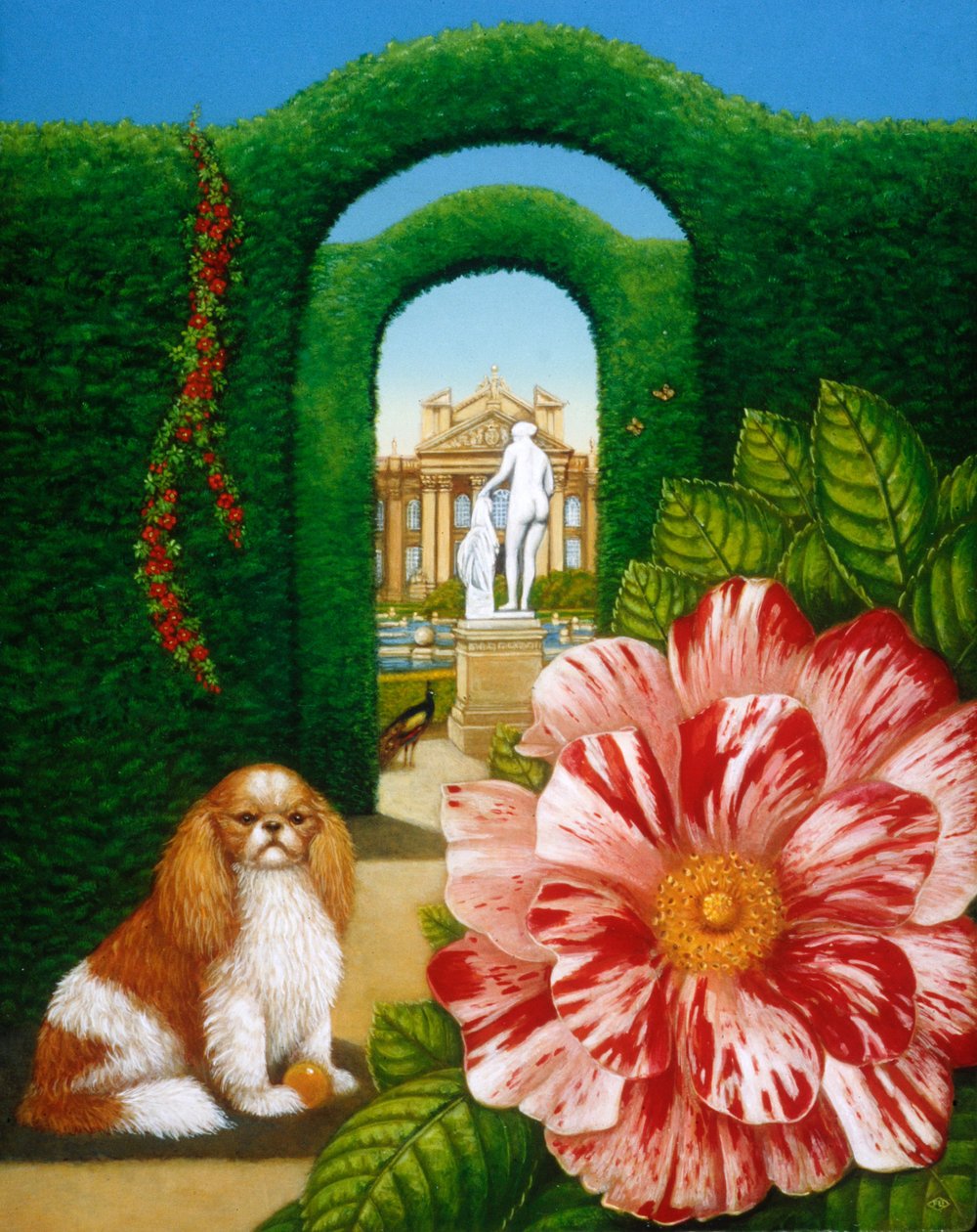Rosa Mundi, 1995 (olajok és tempera a panelen) alkotó: Frances Broomfield