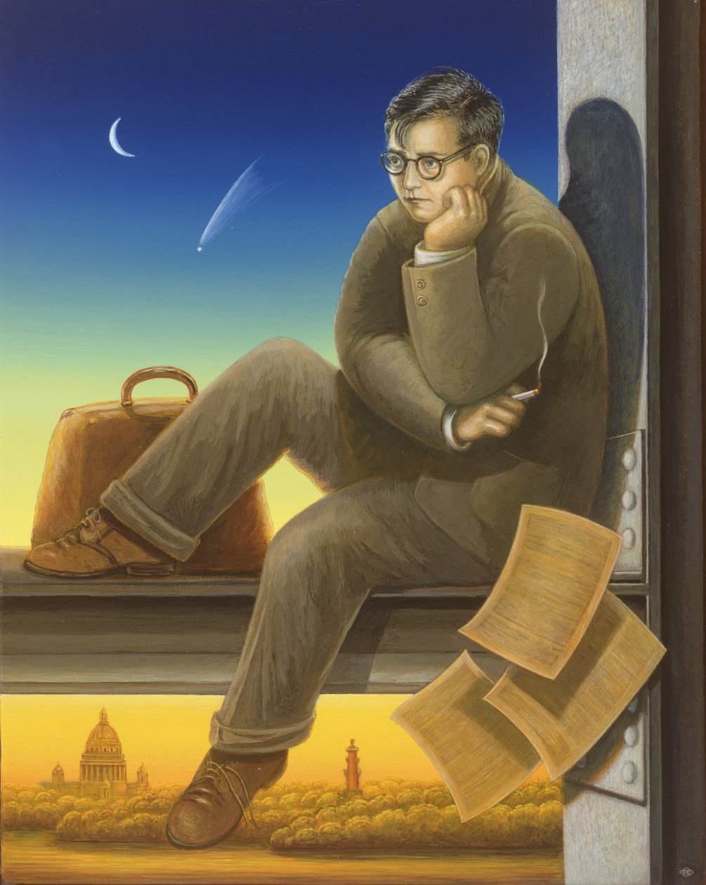 Sosztakovics (1906-75) 2003 (olaj és tempera a panelen) alkotó: Frances Broomfield