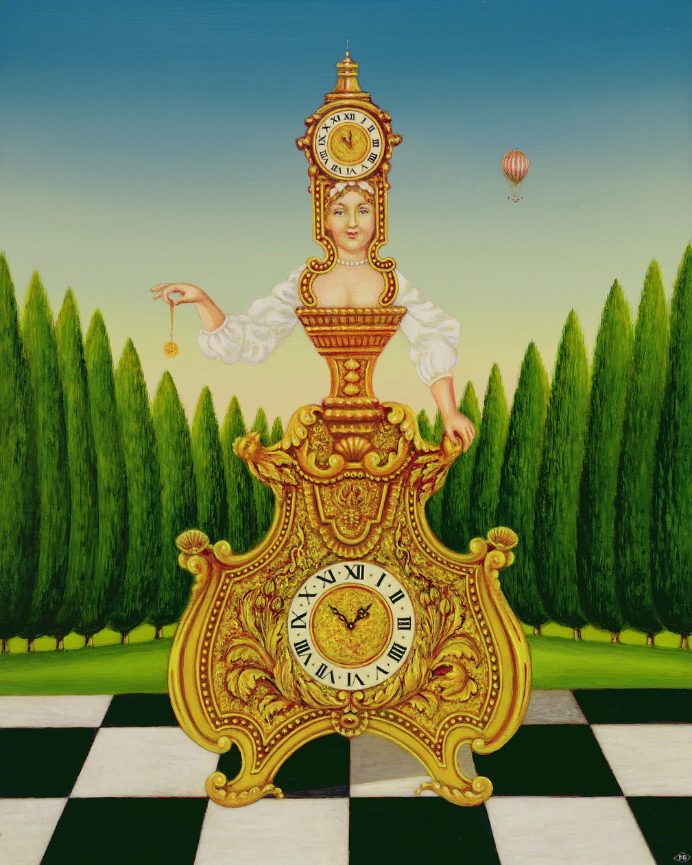 Az órakészítő felesége, 1999 (olaj és tempera a panelen) alkotó: Frances Broomfield