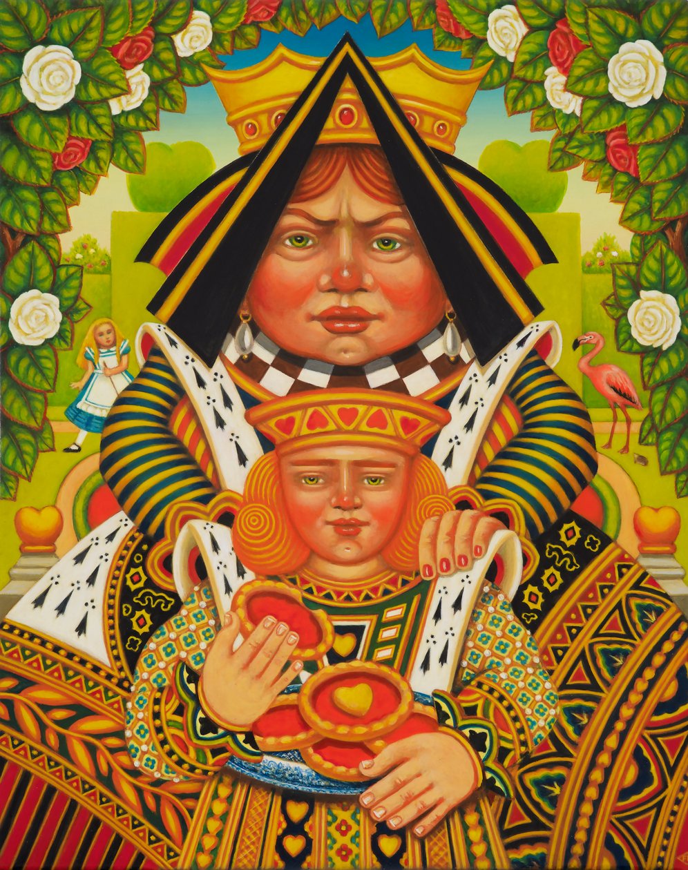 The Knave of Hearts, 2017 (olaj és tempera a panelen) alkotó: Frances Broomfield