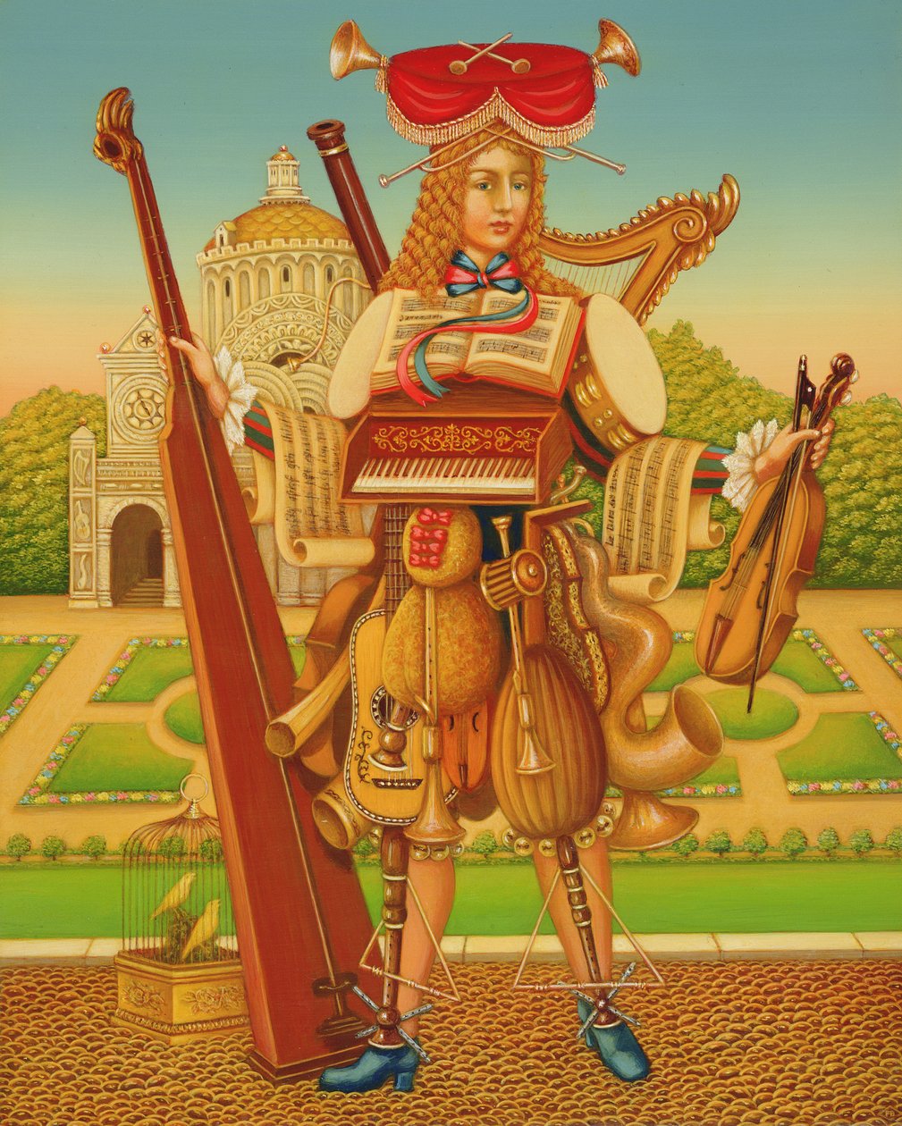 The Musicians Garden, 1997 (olaj és tempera a panelen) alkotó: Frances Broomfield