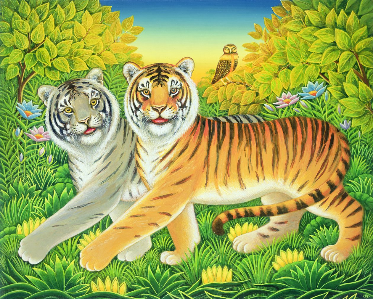 Tyger Tyger, 2002 (olaj és tempera a panelen) alkotó: Frances Broomfield