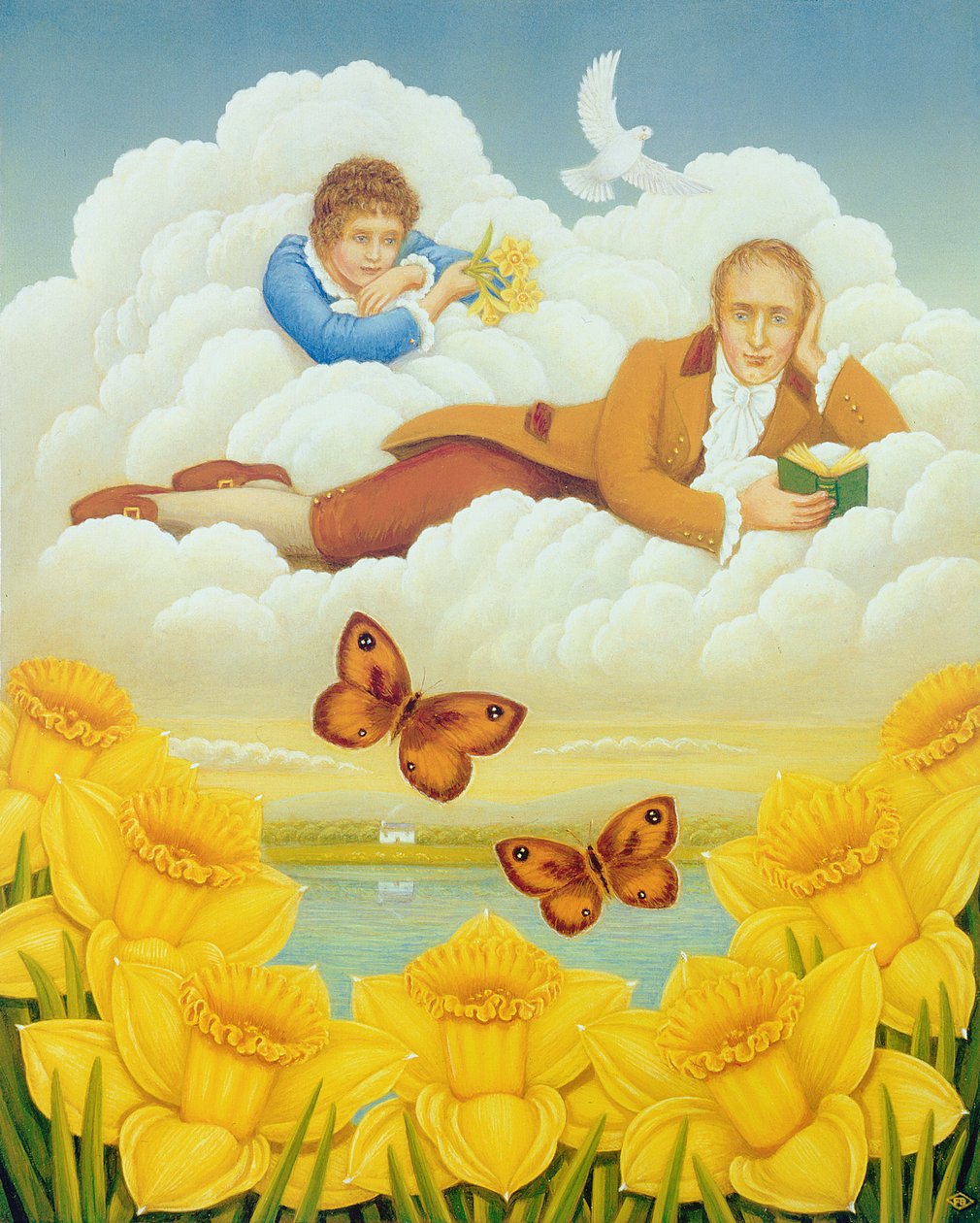 Wordsworth nárciszai, 2004 (olaj és tempera a panelen) alkotó: Frances Broomfield