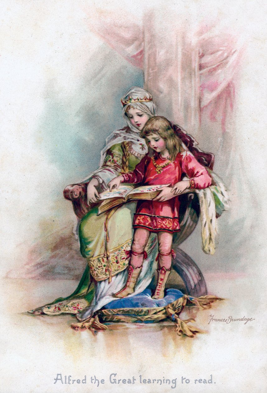 Nagy Alfréd olvasni tanul, 1897. alkotó: Frances Brundage