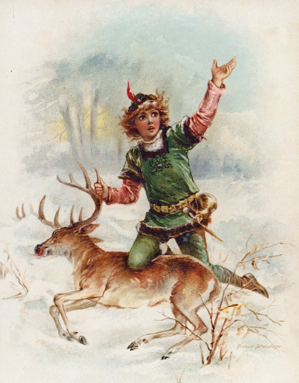 Caernarfoni Edward (kromolit) alkotó: Frances Brundage