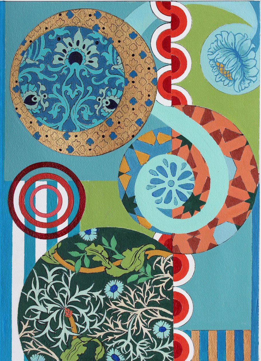 FRENCH CURVE, 2022 (akril akvarell papíron) alkotó: Frances Ferdinands