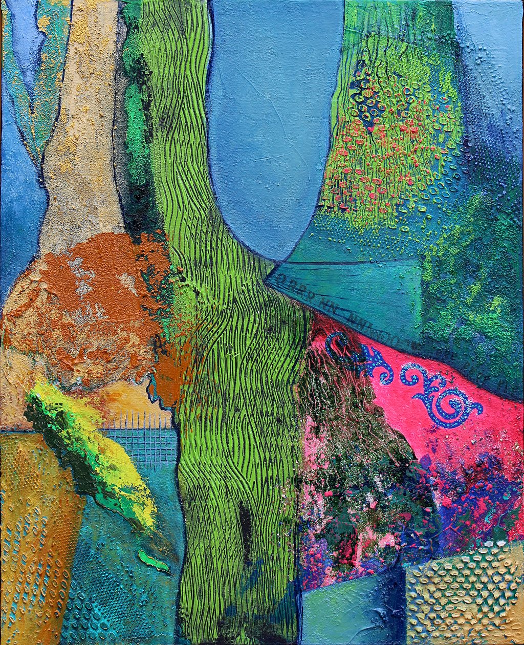 Totem#3, 2012 (acrylic on canvas) alkotó: Frances Ferdinands