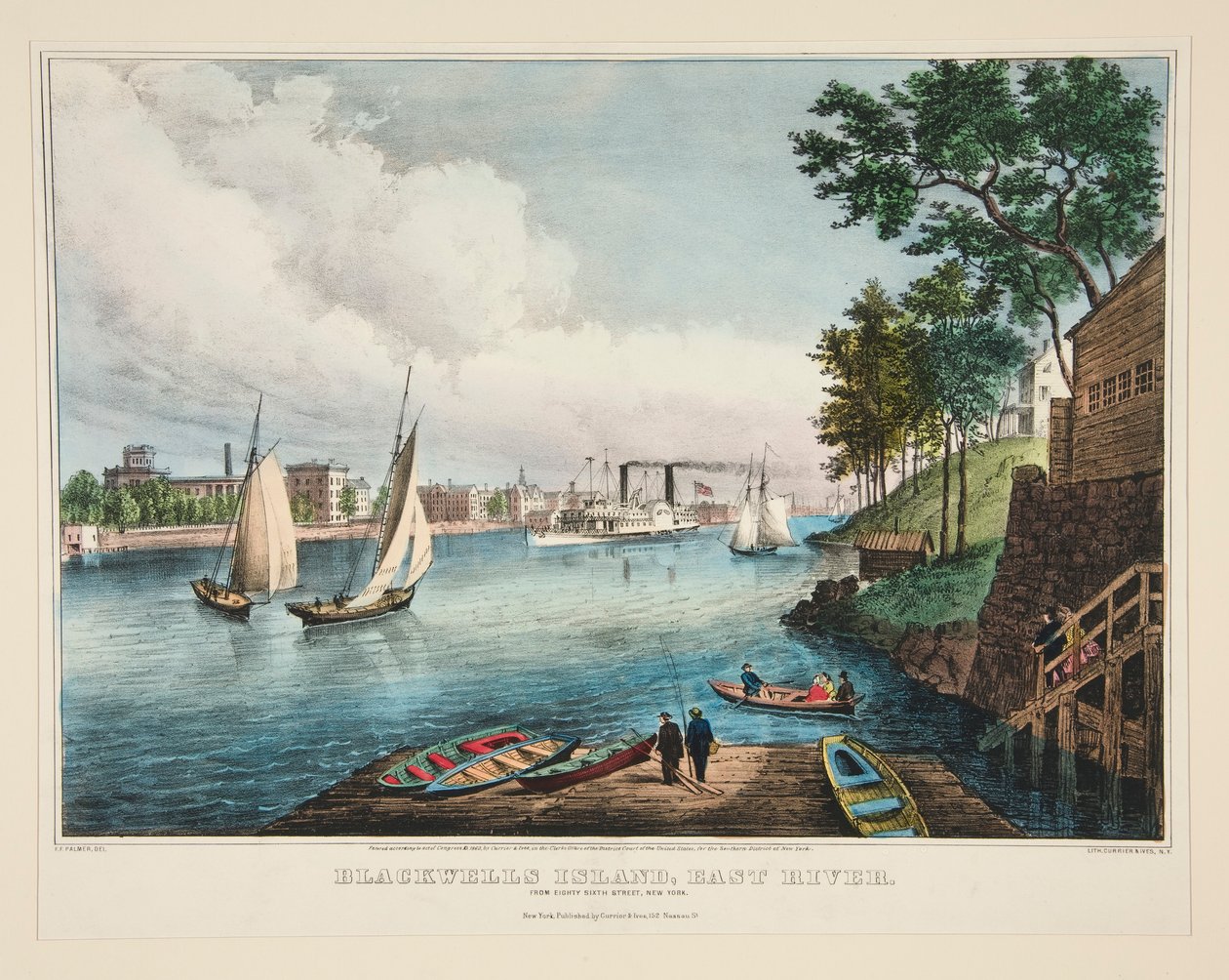 Blackwell-sziget, East River alkotó: Frances Flora Bond Palmer
