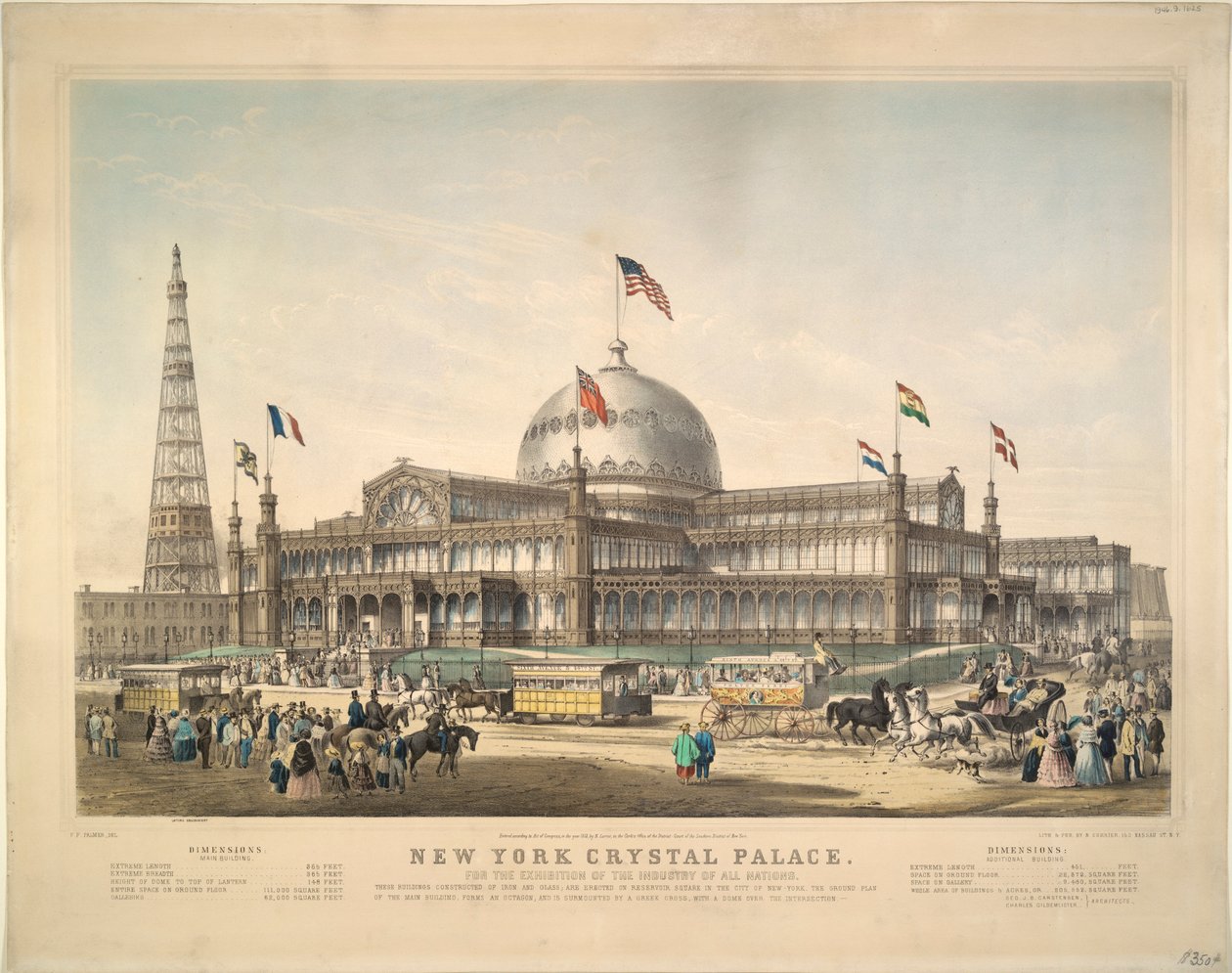 New York Crystal Palace: Minden nemzet iparának kiállításához. alkotó: Frances Flora Bond Palmer