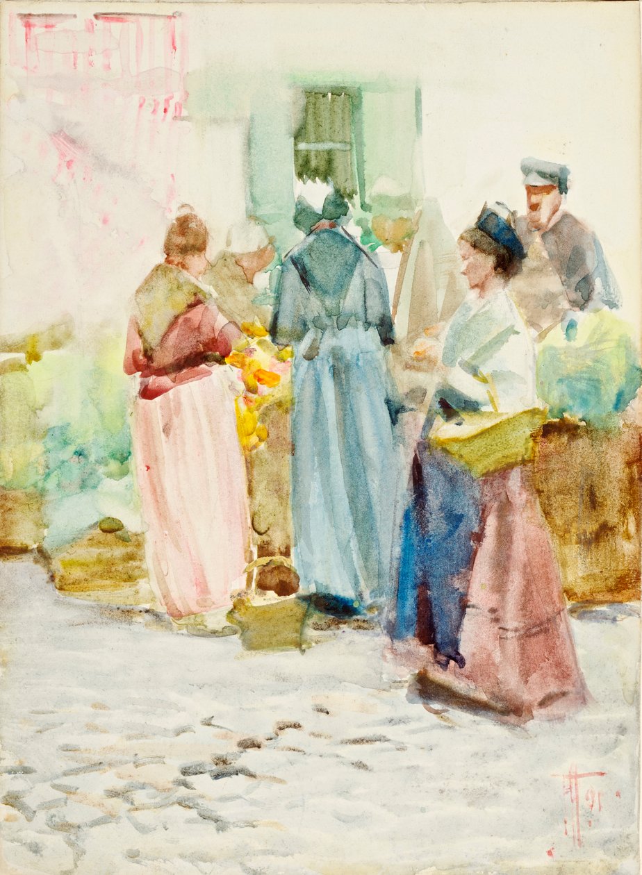 Egy forgalmas sarok Arles-ban alkotó: Frances Hodgkins