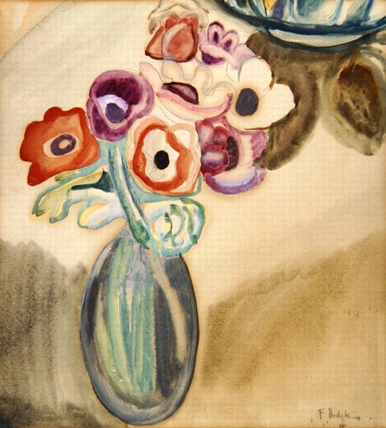 Virágkancsó (akvarell papíron) alkotó: Frances Hodgkins