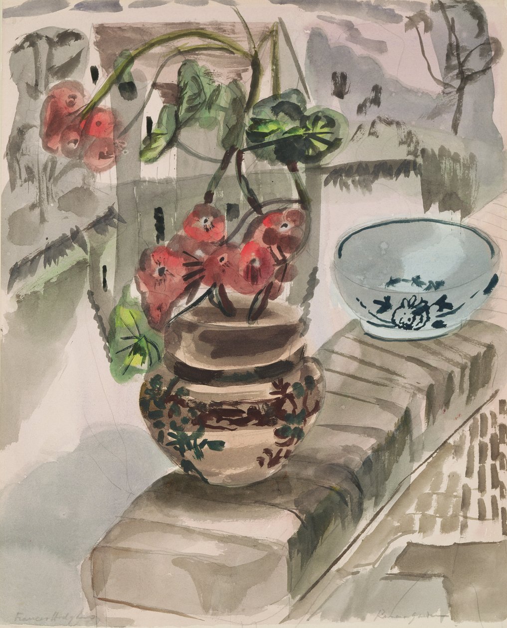 River Garden (akvarell papíron) alkotó: Frances Hodgkins