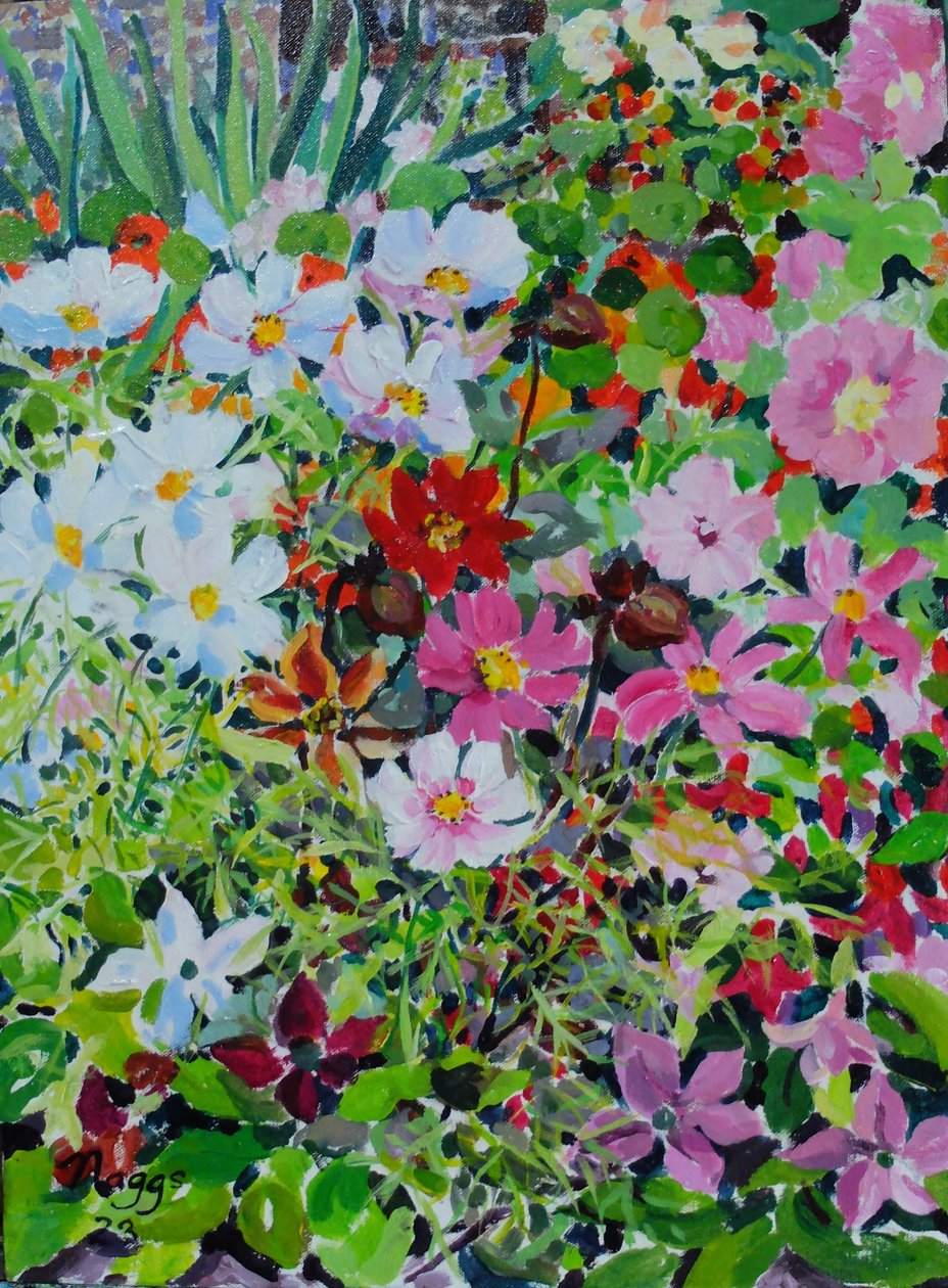 Summer Profusion, 2022 (akril, vászon) alkotó: Frances Naggs